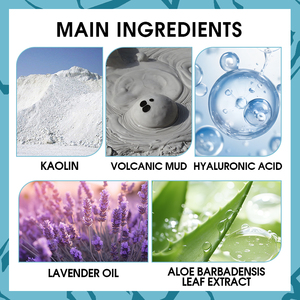 Mascarilla Facial <span class=keywords><strong>de</strong></span> Arcilla Volcánica con Lavanda Herbal Coreana, Sin Sulfatos, Limpieza Profunda, Control <span class=keywords><strong>de</strong></span> Grasa, Antioxidante, para Rostro y <span class=keywords><strong>Nariz</strong></span> - Product Image 3