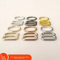 Hebilla Ajustable en Forma de Ocho con Recubrimiento de Aleación de Zinc para Prendas de Vestir - Ajuste de Tirantes de Ropa Interior y Trajes de Baño