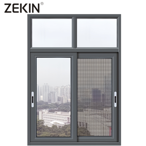 Zekin หน้าต่างบานเลื่อนกันขโมย, ระบบกระจกอลูมิเนียมเปิดเต็มรูปแบบสำหรับวิลล่าสวนตัวเลือกสีตามสั่ง - Product Image 1
