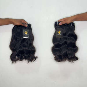 Mèches de cheveux ondulés de temple indien, Cheveux bruts non traités de temple, Fournisseurs de cheveux vierges bruts d'un seul donneur - Product Image 1
