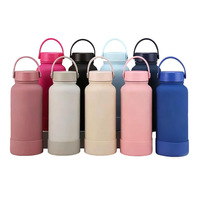 Botella de Agua Aislada al Vacío de Doble Pared de Acero Inoxidable 304 de Grado Alimenticio, Vaso de Gran Capacidad a Prueba de Fugas y Libre de BPA para Exteriores