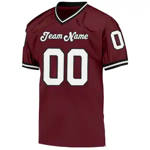 Hot selling OEM service custom design american football jersey red 8# ohio state football jersey
