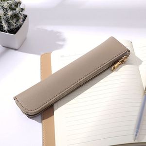 Sacs en cuir PU, pochette de rangement pour papeterie colorée, trousse à crayons haut de gamme, cadeau pour filles, pour étudiants - Product Image 3