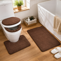 (CHAKME) Tapis de bain en mousse à mémoire de forme anti-dérapant extra large lavable pour salle de bain