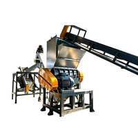 Broyeur de plastique rigide (bouteilles PET, HDPE, PP) 300-3000 Kg/h, Lame en carbure de tungstène, Découpe humide et sèche, Tamis personnalisable, Recyclage