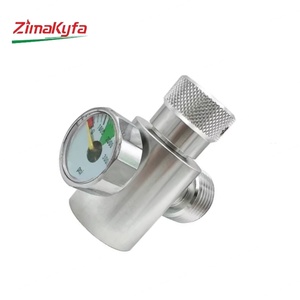 Adaptador de llenado de metal para cilindros de gas CO2 Tr21-4, kit de conexión con manómetro de 3000 PSI para regulador de acuario y elaboración casera - Product Image 3