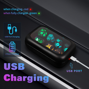 DINGZHUN Rechargeable Resin Polyhedral <strong>LED</strong> Flash <strong>Dice</strong> Set with Durable Smart Charging Case for Parties &amp; Board Games - Product Image 4