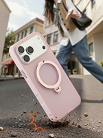 Coque de téléphone magnétique avec support, vente en gros, haute qualité, toucher doux, antichoc, fine, en TPU et PC, pour iPhone 17 16 15 Pro Max