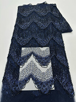 Tissu en dentelle à paillettes NI.AI, nouveau design, tissu en dentelle à paillettes brodé, tissu en tulle pour robe de soirée de mariage