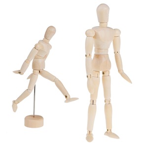 Mannequin en bois articulé réglable de 30 cm (12 pouces) pour artistes, <span class=keywords><strong>dessin</strong></span>, modèle masculin et féminin - Product Image 2