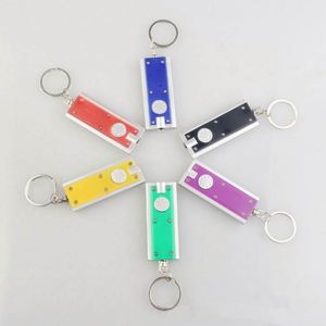 Vintage Metal Custom <b>LED</b> Keychain <b>Flashlight</b> 12 Lumen Mini Square Torch Battery Powered for Camping Hiking & Emergency Use - Product Image 2