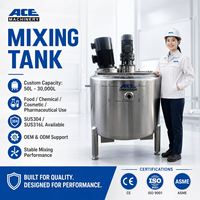 Cuve de mélange à cisaillement élevé de petite taille 100L - 2000L, cuve de mélange en acier inoxydable avec agitateur supérieur