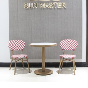 Silla de mimbre de aluminio para exteriores, muebles de Patio, balcón, jardín, Hotel, Bistro, café, juego de mesa, precio de fábrica - Product Image 3