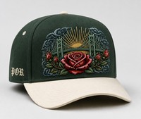 Casquette de baseball personnalisée avec broderie Old English, 5 panneaux, visière incurvée, style Dad Hat, streetwear urbain West Coast, vente en gros, faible MOQ