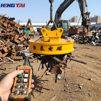 Aimant de levage robuste HNHT 5 tonnes pour excavatrice, DC220V, protection contre la corrosion, télécommande, pour démolition de navires et applications automobiles