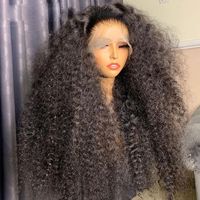 Perruques de cheveux Remy brésiliens bruts en gros Perruque frontale en dentelle longue vague profonde pour femmes noires d'Inde