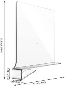 Прозрачный органайзер для полок, разделитель акриловых полок для дома, шкафа, гардероба, буфета, магазина, выставочного зала - Product Image 2