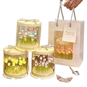 Lámpara Nocturna Creativa de Tulipanes, Ramo de Flores Simulado, Plástico Ecológico, Caja de Regalo para el Año Nuevo Chino, Luz para Dormir - Product Image 5