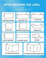 Étiquettes de cou tissées à haute densité étiquettes en tissu personnalisé vêtements Textile à la maison matelas Logo OEM ODM