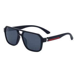 Gafas de sol polarizadas cuadradas de moda para hombre, montura negra, protección UV400, gafas de sol para conducir al aire libre, montura de plástico y metal - Product Image 4