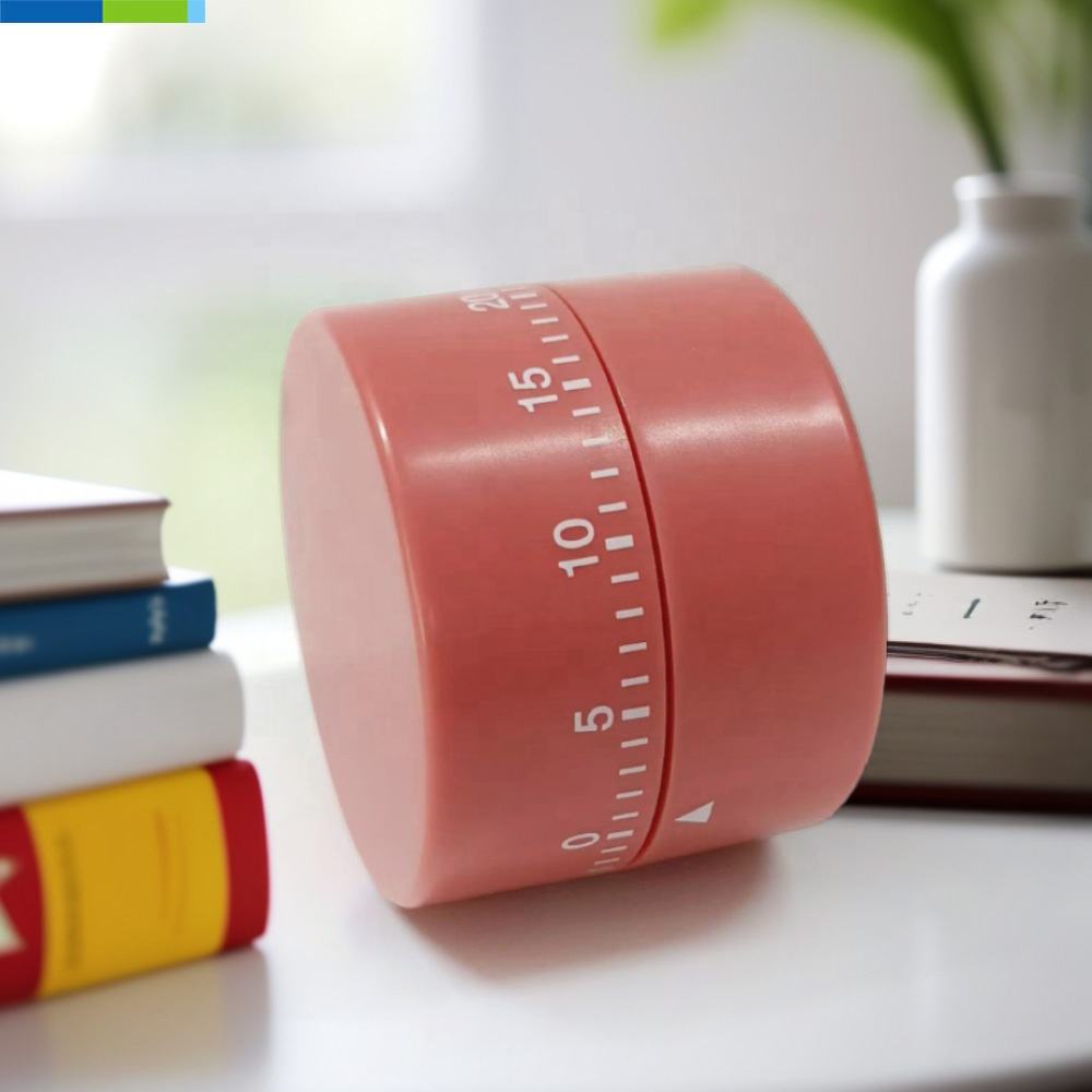 Cycinder Mechanics Timer 60min Standard Countdown Eco-Friendly Plastic Kitchen Tool Novelty Classic Industrial Modern Design