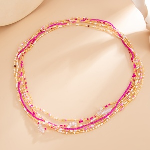 Ensemble de chaînes de taille bohèmes multicolores en perles pour femme, chaînes de ventre superposées, accessoires de plage, bijoux de corps, cadeaux d'été - Product Image 3