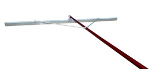 Thanh kiểm tra magiê đầu vuông 3500mm có giá đỡ, niềng răng và tay cầm - Product Image 2