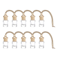 Vide 5ml 8ml 10ml cylindre verre voiture désodorisant parfum diffuseur bouteille petite capacité suspendu Type sérigraphie