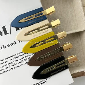 Coreano stampa personalizzata logo senza cuciture moda presa per capelli accessorio per capelli forcine per trucco in acetato per le donne