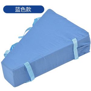 Coussin de positionnement corporel en forme de T KS, bleu, éponge haute densité, support pour écartement des jambes - Product Image 1