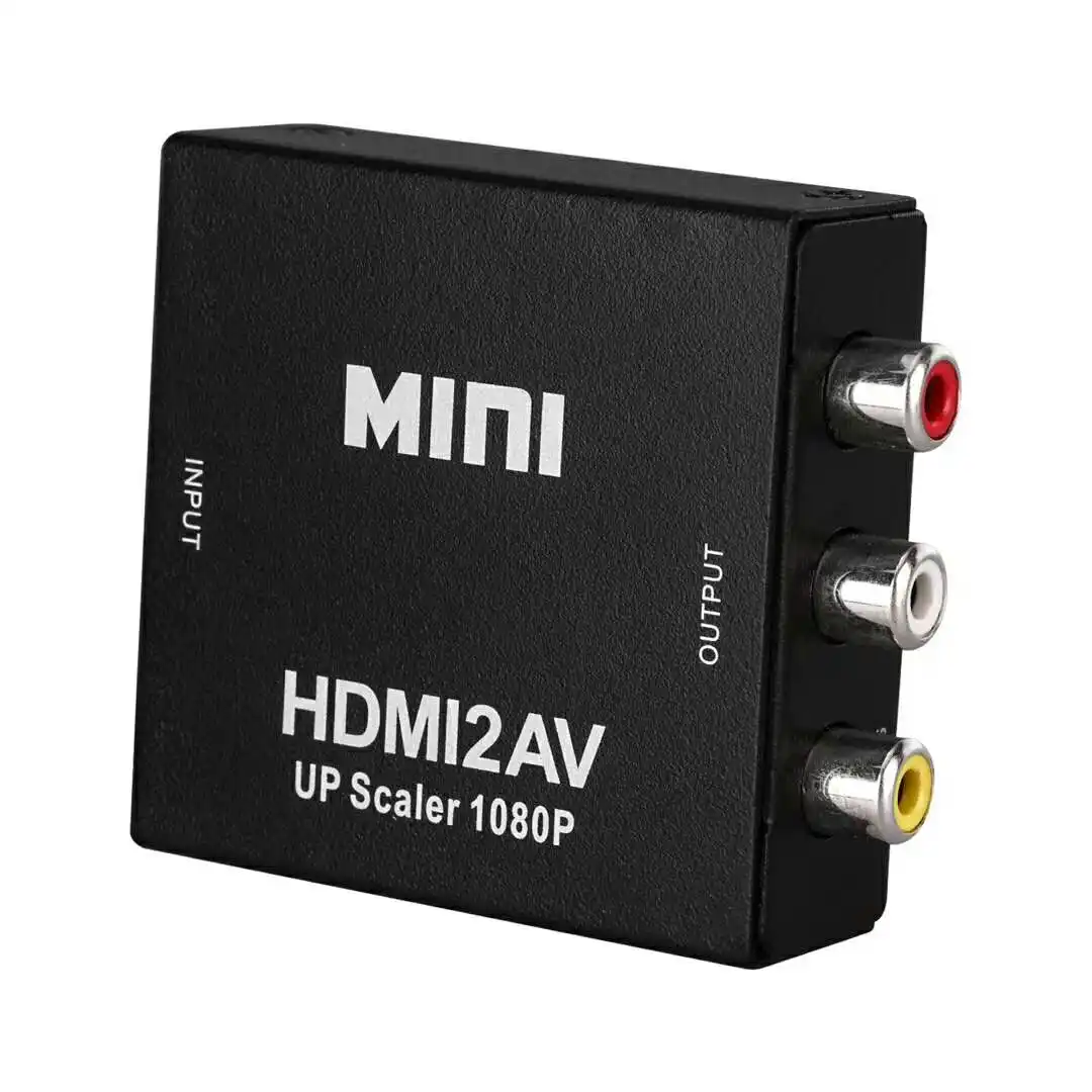 Mini HDMI2AV HDMI to AV Video Audio Converter Adapter Box R L CVBS output up to 1080p for laptop HDMI to RCA converter