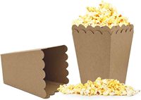 Boîtes à popcorn en papier kraft, mini boîtes à popcorn en carton, contenants à popcorn pour fêtes, boîtes à collations, chips, frites, bonbons