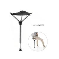 Chaise pliante, chaise rétractable, aide à la marche, béquille, tabouret, chaise de randonnée réglable pour la randonnée en plein air, le pique-nique et les voyages