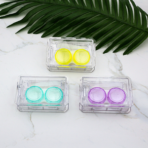 Estuche Transparente Compacto y Portátil para Lentes de Contacto, <span class=keywords><strong>Pequeño</strong></span> y Elegante, Caja Doble con Tapa a Presión, Sin Tapa Giratoria - Product Image 4
