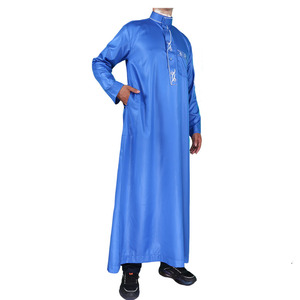 Ropa musulmana tradicional de nuevo diseño de alta calidad, tela brillante, manga larga, hombres musulmanes, Thobes - Product Image 3