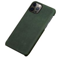 Étui en cuir véritable Boshiho pour iPhone 17 Pro, résistant aux chocs et à l'eau, portable, avec logo personnalisé, style rétro vintage Crazy Horse, multi-usages
