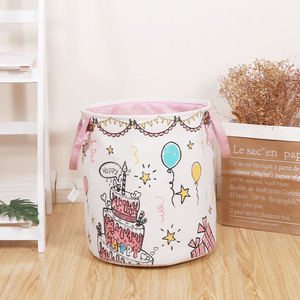 Kids Hamper Storage Bin Nursery Kid's Collection Organizer Dirty Clothes Cotton <strong>Linen</strong> Fabric Laundry <strong>Basket</strong> - Product Image 6