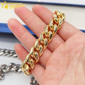 Hot Sale Stainless Steel Jewelry Necklace <strong>Silver</strong> Iced Out Moissanite <strong>Box</strong> Lock 14mm Stainless Steel Cuban Link <strong>Chain</strong> - Product Image 6