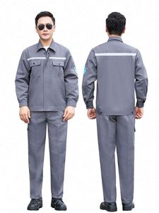 Uniformes de Trabajo Unisex de Algodón Transpirable con Logotipo Personalizado, Antiarrugas, Antiestáticos, Ignífugos y Reflectantes para la Construcción - Product Image 3