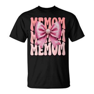 Camiseta Memom Coquette Bow Pink Cute Grandma para el Día de la Madre - Product Image 2