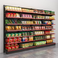 Étagères de supermarché et de dépanneur à simple face robustes de haute qualité Étagères de marché métalliques à bas prix