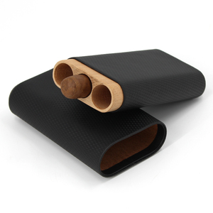 3ct cedro di legno vassoio di simulazione in fibra di carbonio in pelle <span class=keywords><strong>Cigar</strong></span> custodia con <span class=keywords><strong>Humidors</strong></span> - Product Image 2