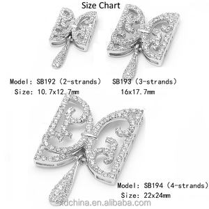 Xd sb192 פרפר אופנה מחבר 925 אבזם מגנטי כסף פנינה צמיד פנינים שרשרת פנינים אבזרי - Product Image 2