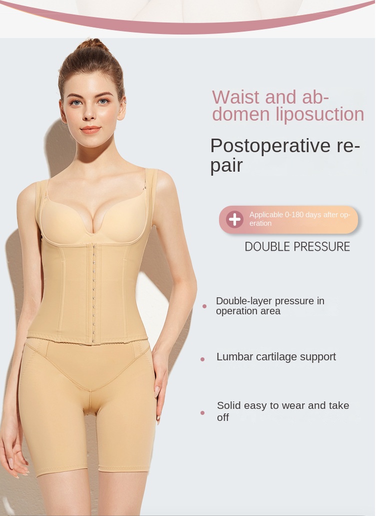ZOYIAME Post Surgical Fajas Colombianas Waist Trainer Vest Abdominal Shaper Compression Women's Postpartum Lipo Elastic Garments