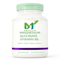 Complément Alimentaire OEM Glycinate de Magnésium avec Vitamine B6, 120 Capsules, Soutient la Santé Immunitaire des Adultes