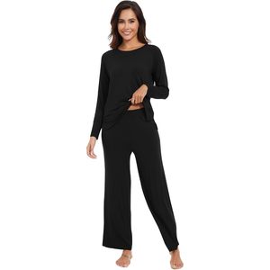 Ensemble de pyjamas pour femmes en viscose de bambou, manches longues, vêtements de nuit doux, tailles S à XXL - Product Image 3