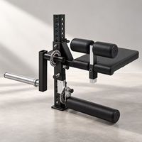Accessoire de presse à jambes pour rack de musculation à charge libre avec double plaque de repose-pieds, bras de jammer en option, barre de traction et accessoires de gym