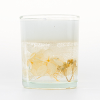 Luxuriöse Handgemachte Umweltfreundliche Langlebige Gel-Kerzen mit Getrockneten Blumen Aromatherapie-Duftkerzen für Feiertage Diwali Vatertag