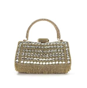 Borse da sera promozionali di lusso da <span class=keywords><strong>donna</strong></span> alla moda con <span class=keywords><strong>pochette</strong></span> quadrate strass nappa borse scintillanti per feste femminili - Product Image 1