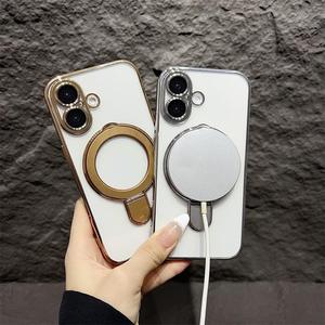 Custodia protettiva elettrolitica per telefono con supporto magnetico trasparente a copertura totale per <span class=keywords><strong>iPhone</strong></span> 17 17 Air 17 <span class=keywords><strong>Pro</strong></span> 17 <span class=keywords><strong>Pro</strong></span> <span class=keywords><strong>Max</strong></span> 16 15 <span class=keywords><strong>14</strong></span> 13 - Product Image 1